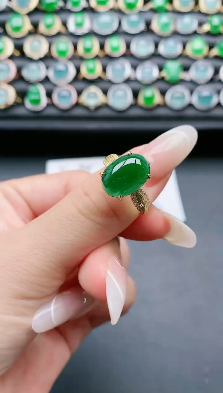【闪购商品】翡翠戒指银S925镶嵌1111111