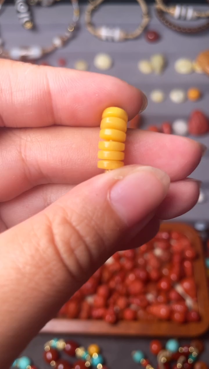 裸石蜜蜡未镶嵌6蜜蜡隔片六片