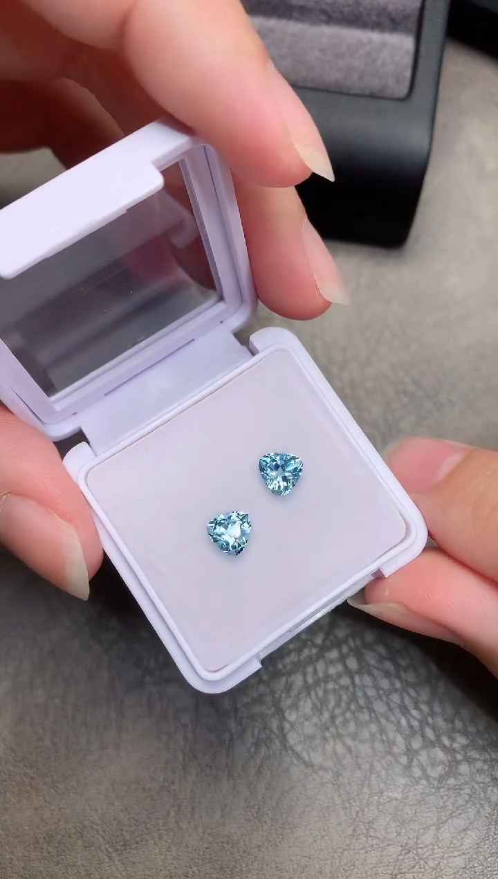 【闪购商品】海蓝宝石裸石未镶嵌1.73ct 2p 爱心 MS