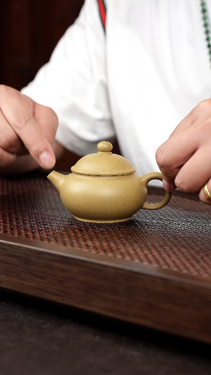 茶壶紫砂黄金段圆珠