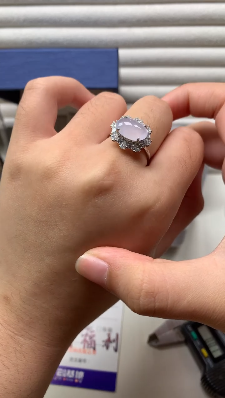 银S925镶嵌戒指翡翠11