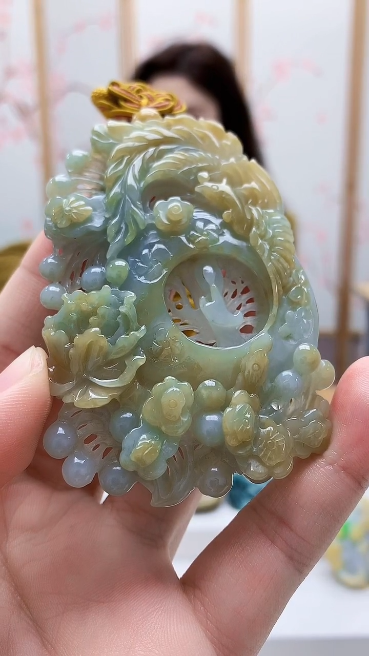 未镶嵌定制翡翠4829bb-毛货挂件78