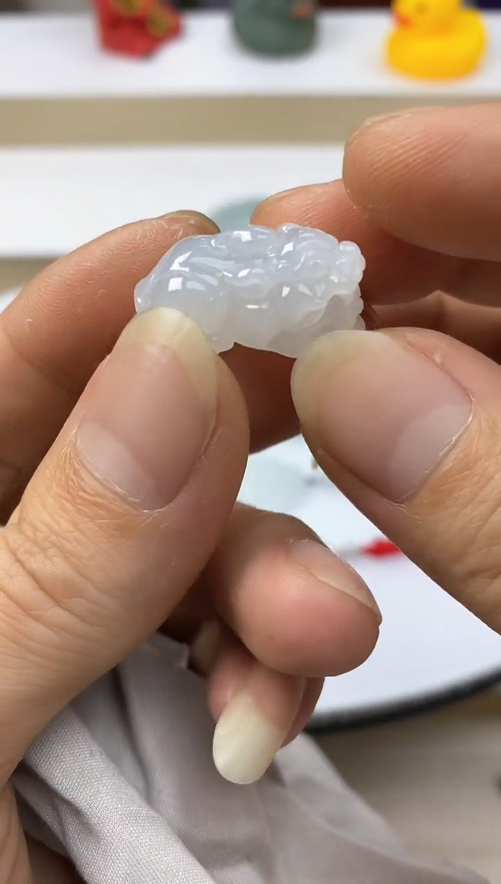 颈饰未镶嵌翡翠晶*2天然缅甸翡翠A货