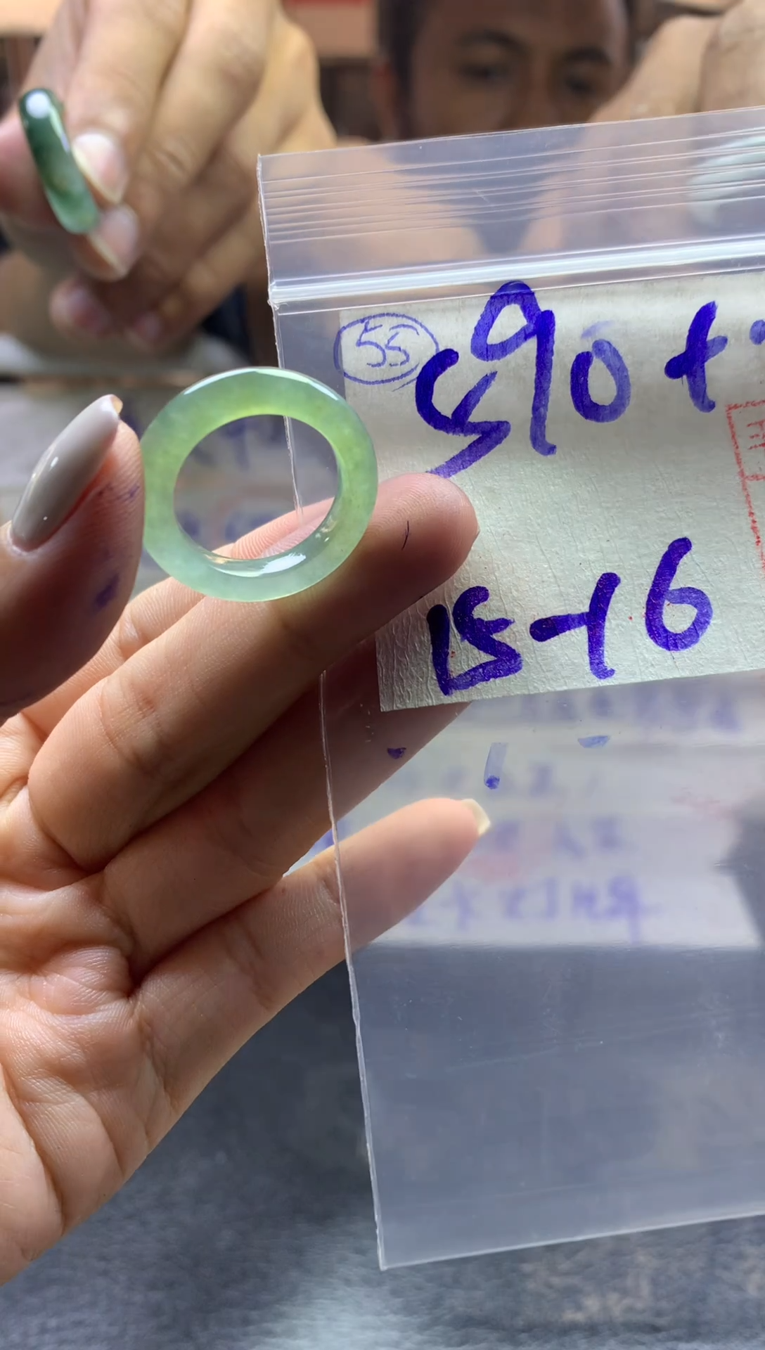 【闪购商品】定制翡翠未镶嵌戒圈1516-600元毛货需精抛光发