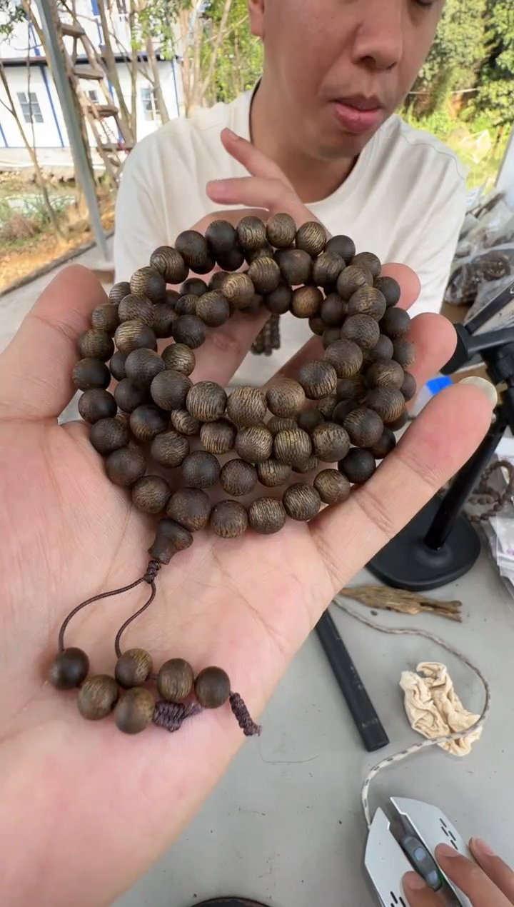 沉香沉香枕乌身沉水08圆珠多圈41+多样性发一