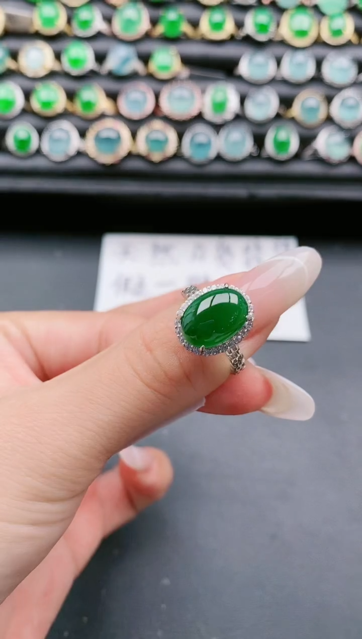 【闪购商品】翡翠戒指银S925镶嵌1111111111