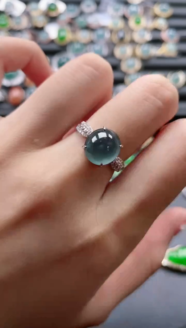 【闪购商品】翡翠戒指银S925镶嵌51511