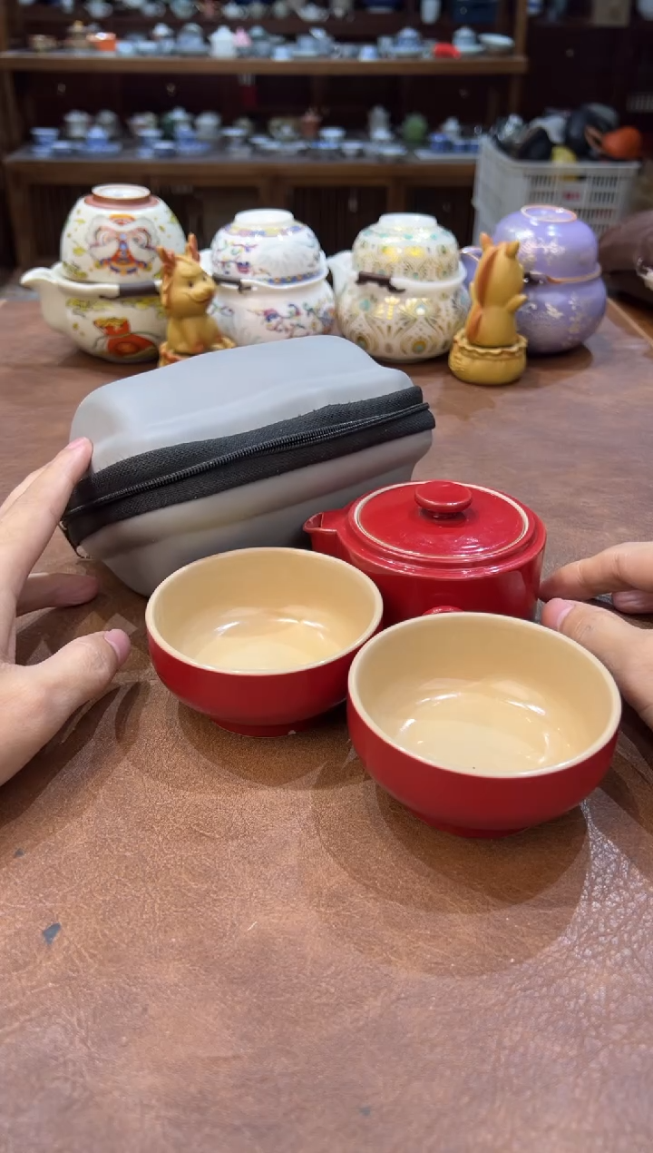 真的很便宜会开片的旅行茶具