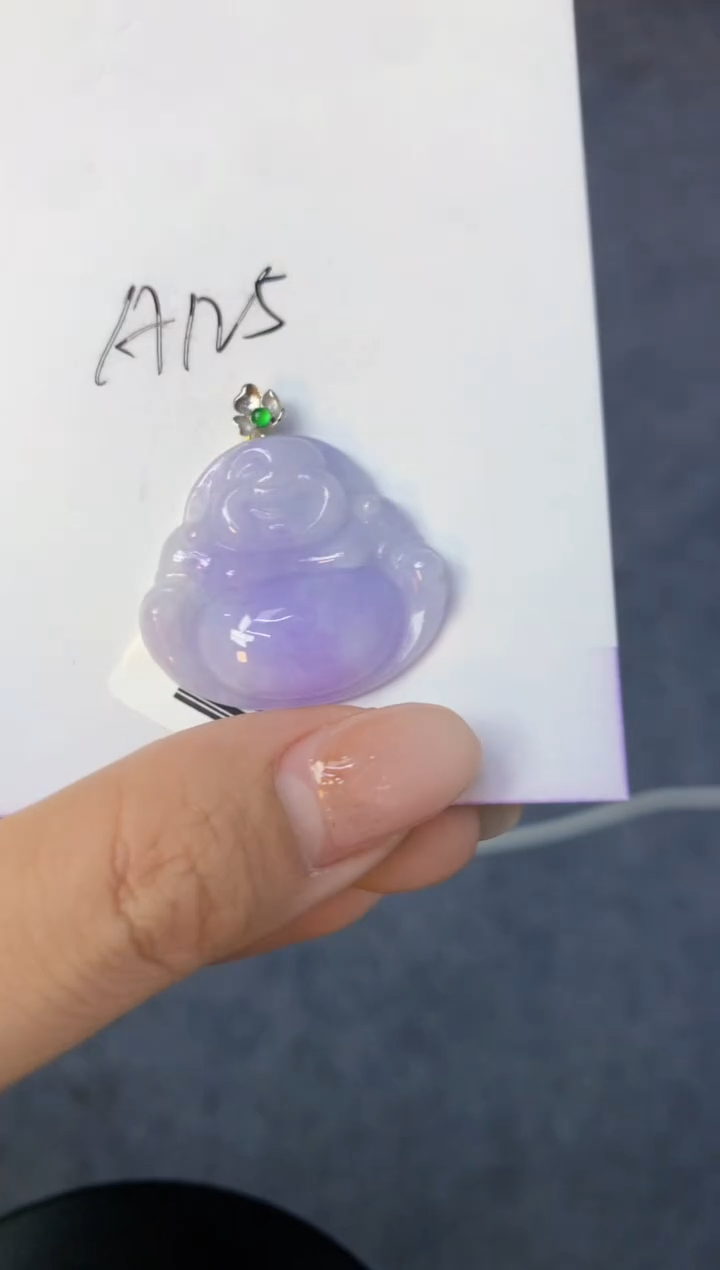 颈饰18K金镶嵌翡翠天然缅甸a货翡翠百元以上9元证书费自理