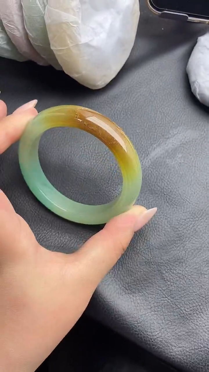 未镶嵌手镯石英质玉瑕疵75+56/57