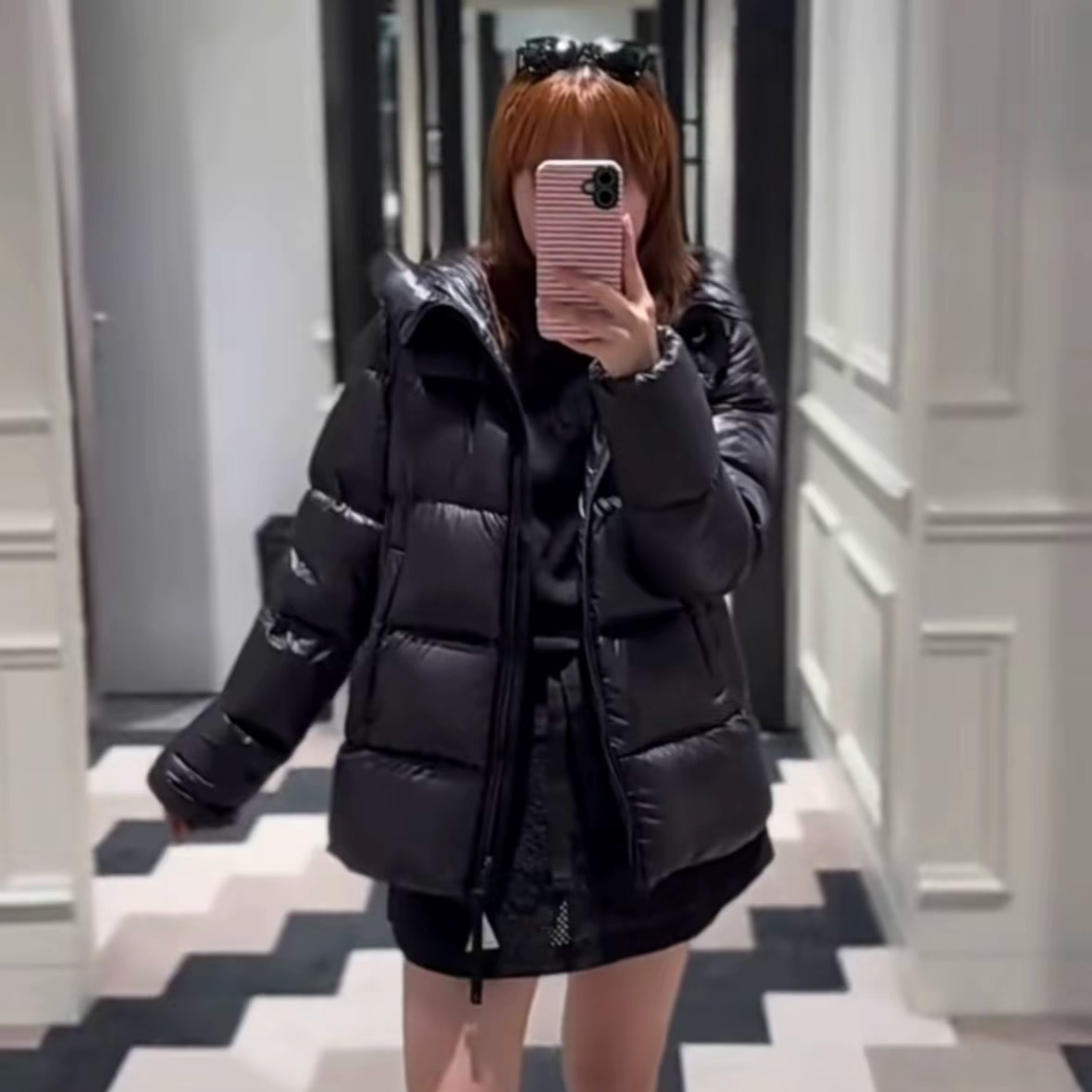 未使用 MONCLER MJ 25秋冬 SERITTES 戴帽防寒 女士羽绒服1A00068