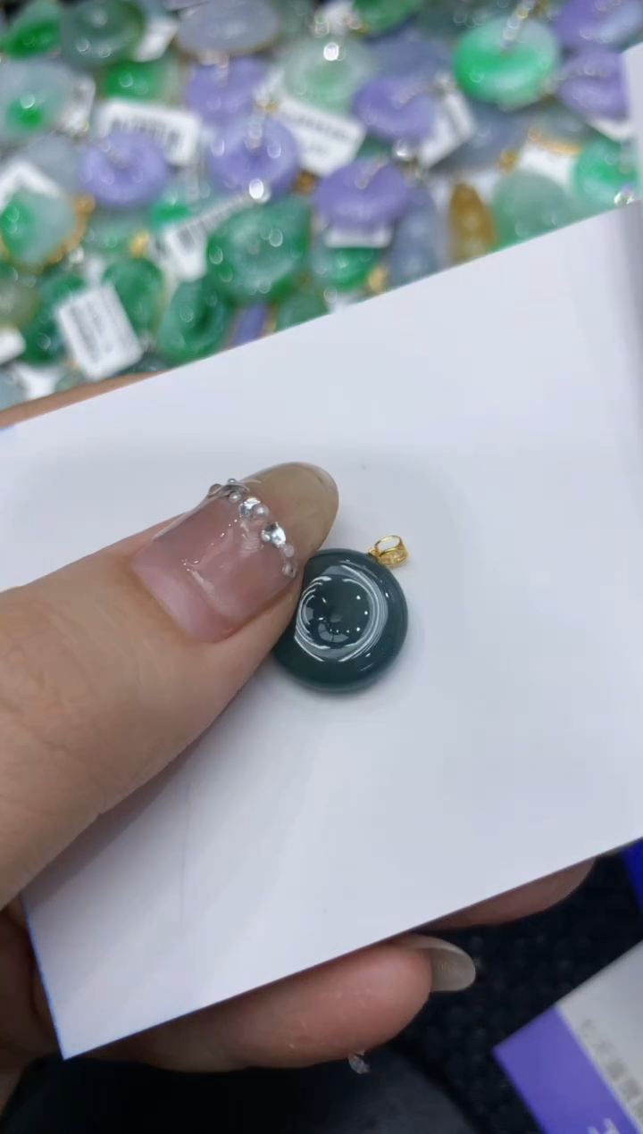 【闪购商品】翡翠颈饰18K金镶嵌222222222