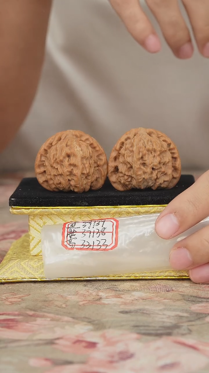 文玩核桃把件白狮子