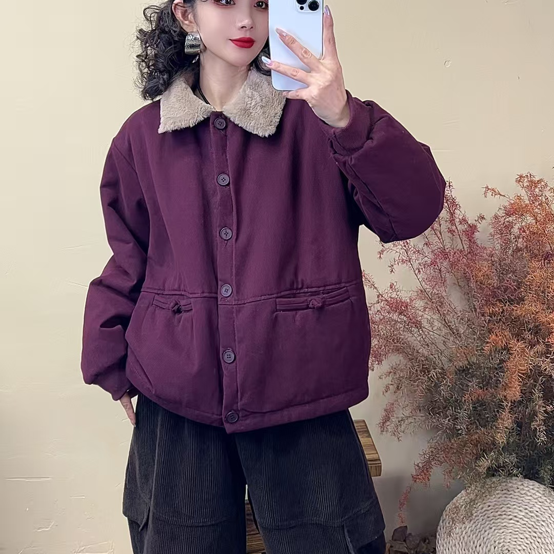 18557新款冬季加厚百搭时尚显瘦棉服