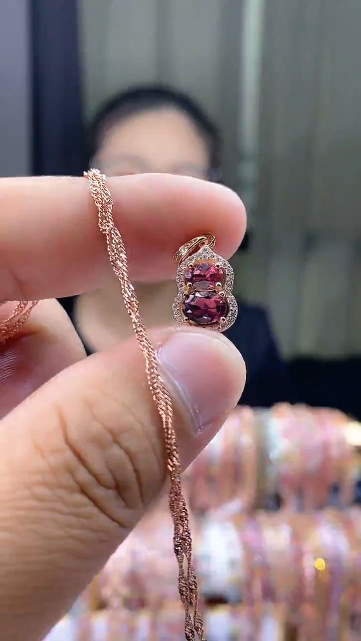 【闪购商品】碧玺吊坠银S925镶嵌3452345354354354