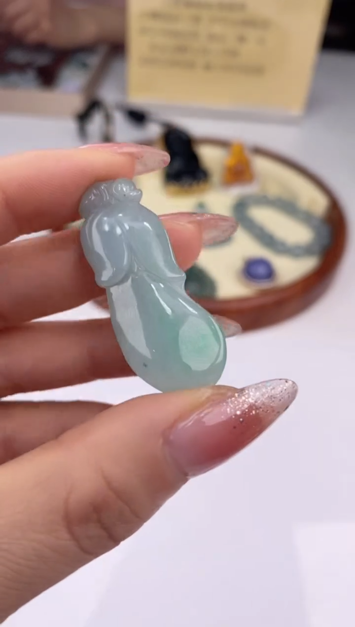 【闪购商品】翡翠吊坠(赠链)未镶嵌27945/静静聊翠