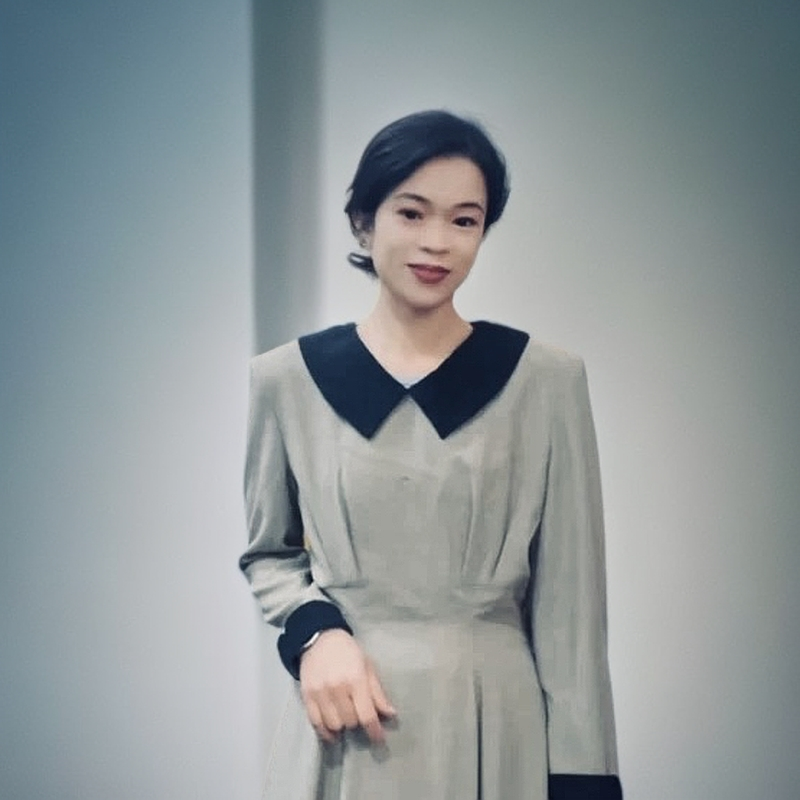 绘绘日系古着高端独特裁剪英式法式连衣裙气质显瘦长袖