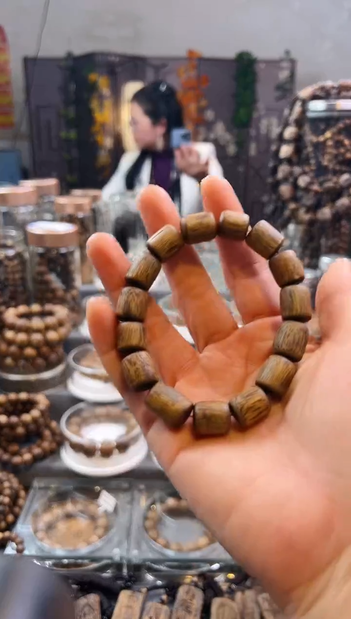 【闪购商品】沉香手串棋楠桶珠单圈