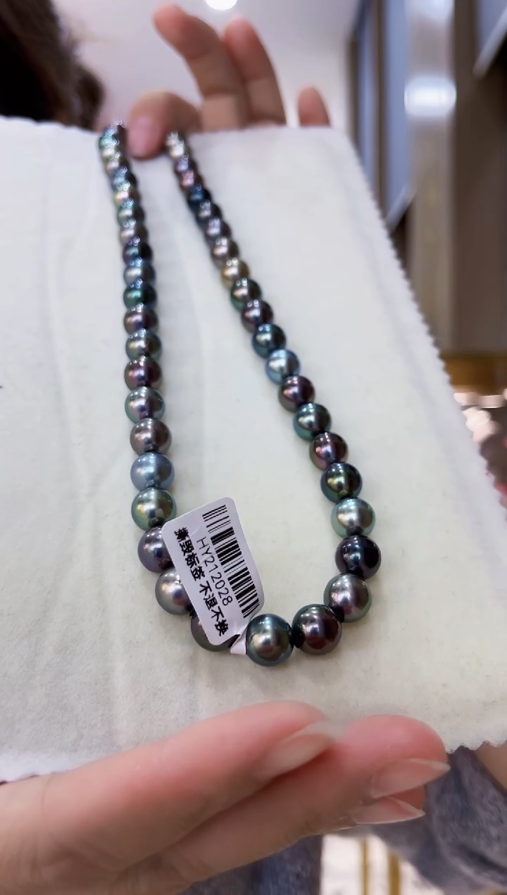 【闪购商品】海水珍珠颈饰银S925镶嵌大溪地sk 8.9-9.9mm