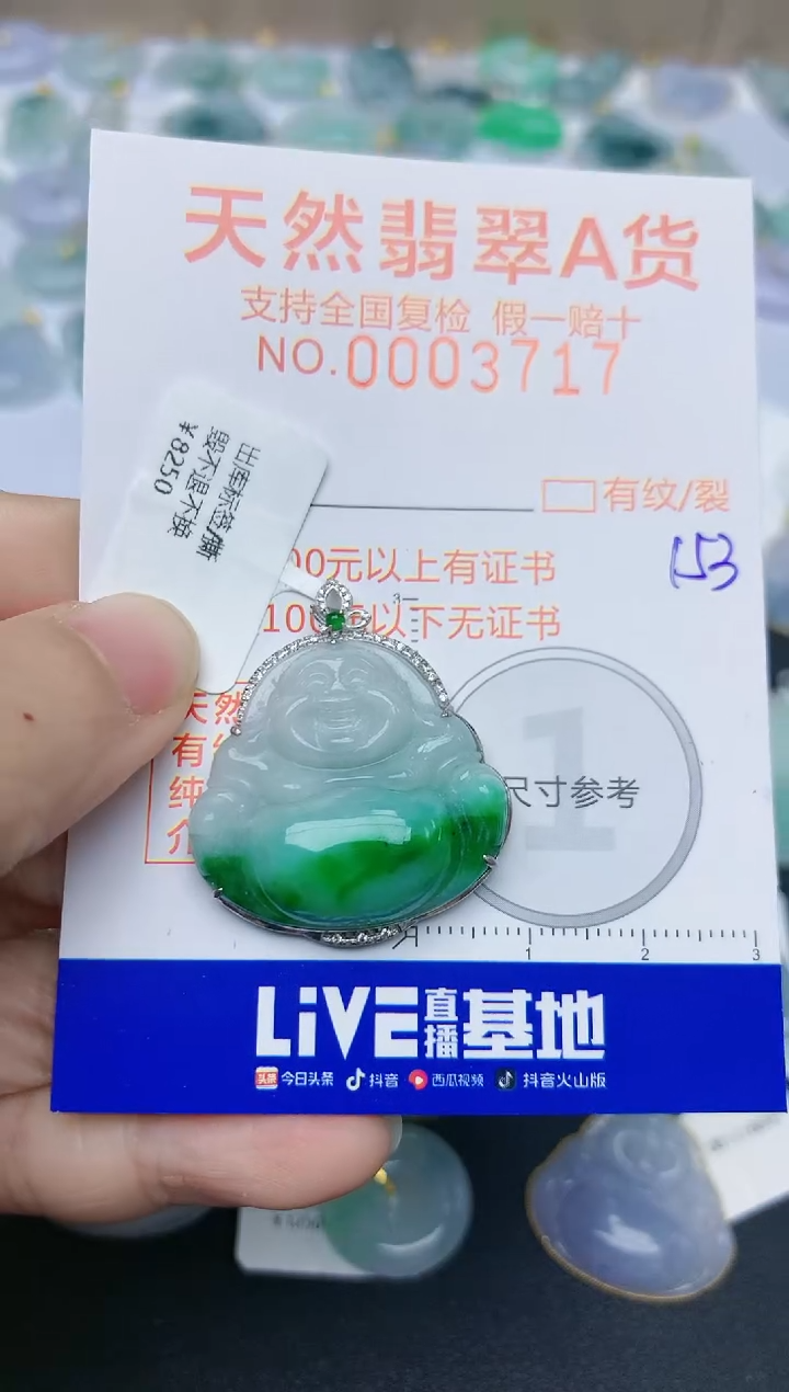 【闪购商品】翡翠颈饰18K金镶嵌天然翡翠A货    153