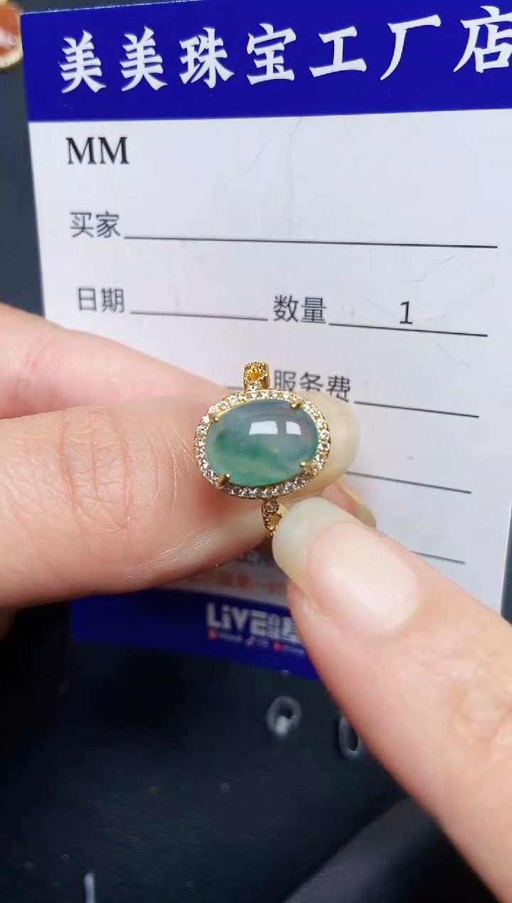 翡翠银S925镶嵌颈饰1111