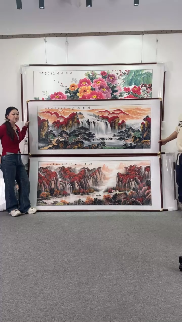国画鸿运当头208*86手绘国画