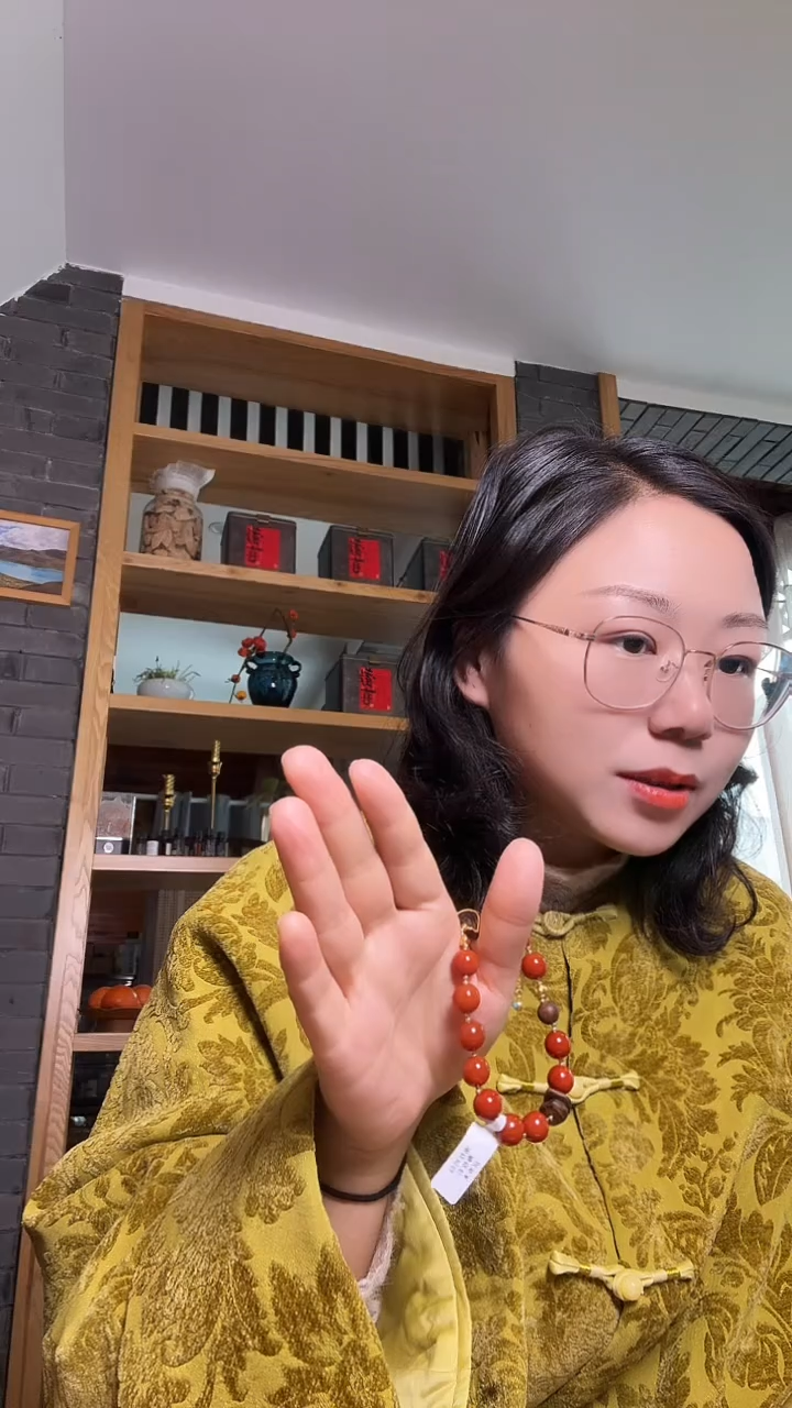 非金属其他（人造材质）琉璃天空蓝纹纹手串