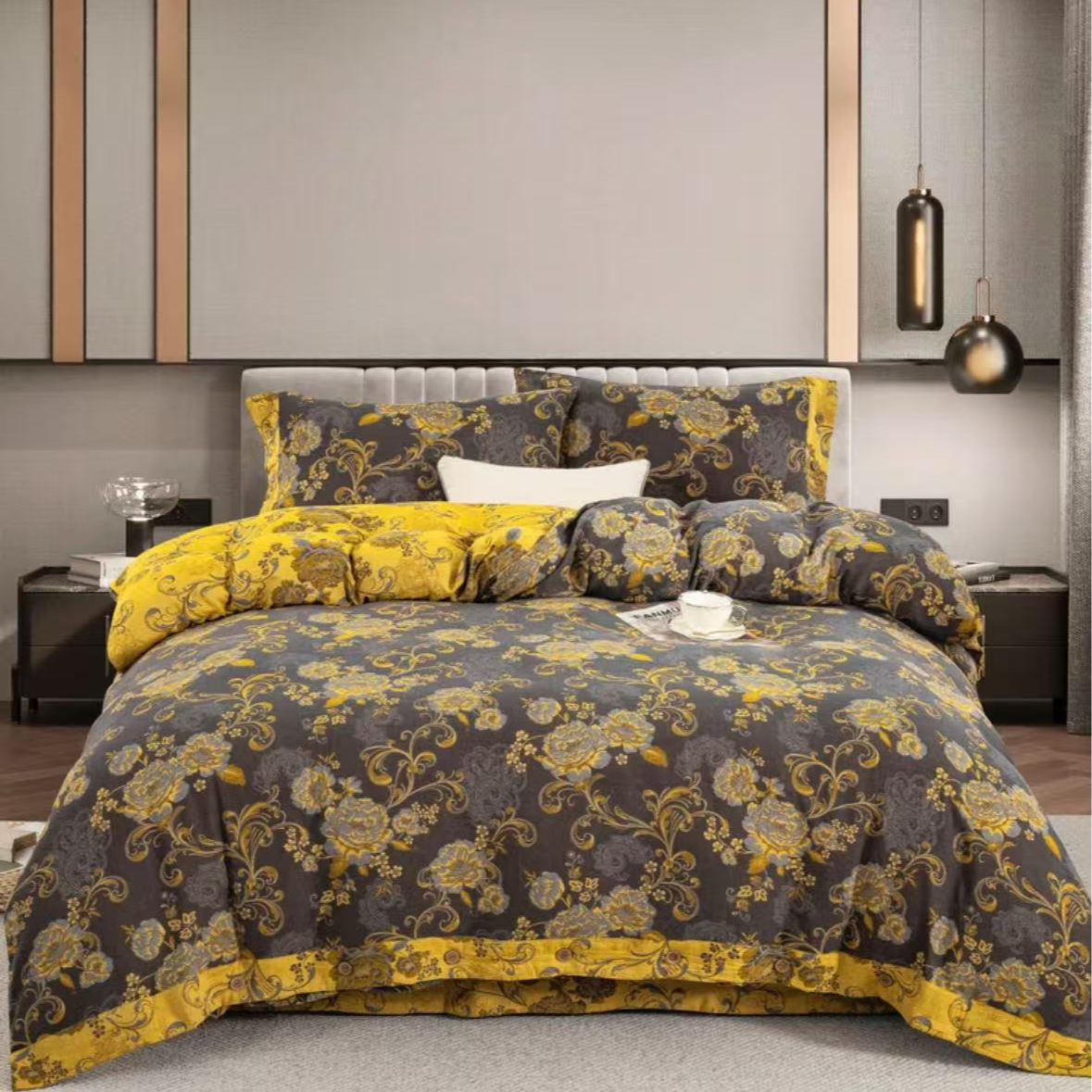 轻奢复古双层纱四件套--锦绣未央（标准）-2