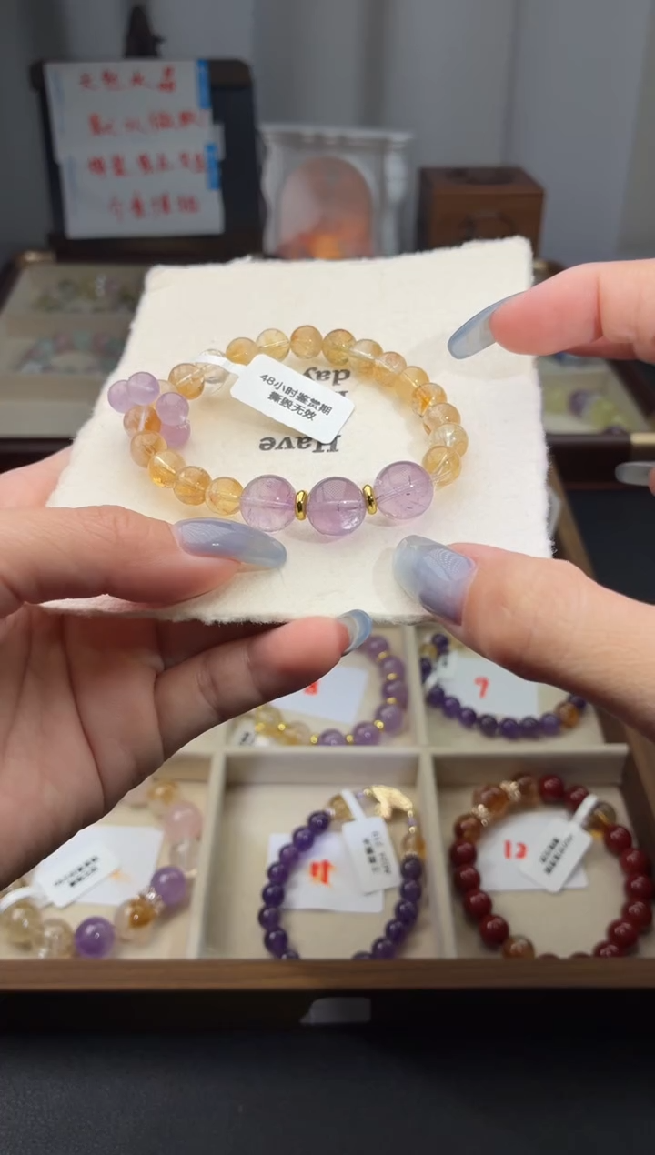 未镶嵌手串水晶78（天然水晶，默认有瑕疵，介意者勿拍哦）