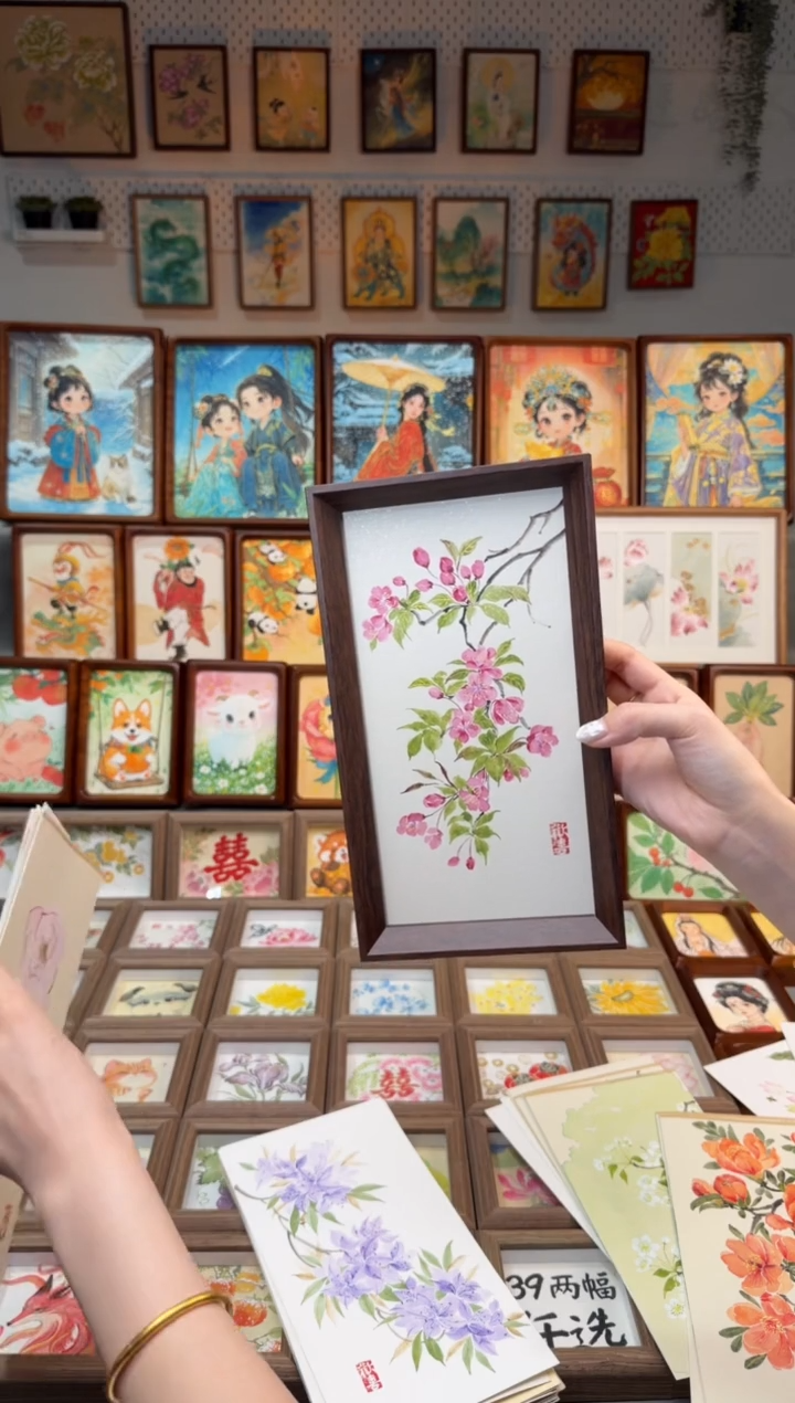 国画垂丝海棠 手绘国画27