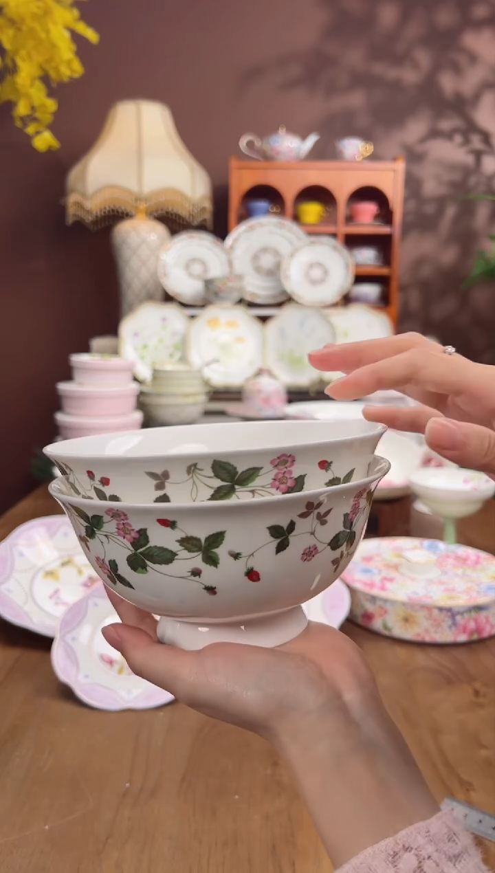 【闪购商品】瓦当野草莓6寸面碗2个