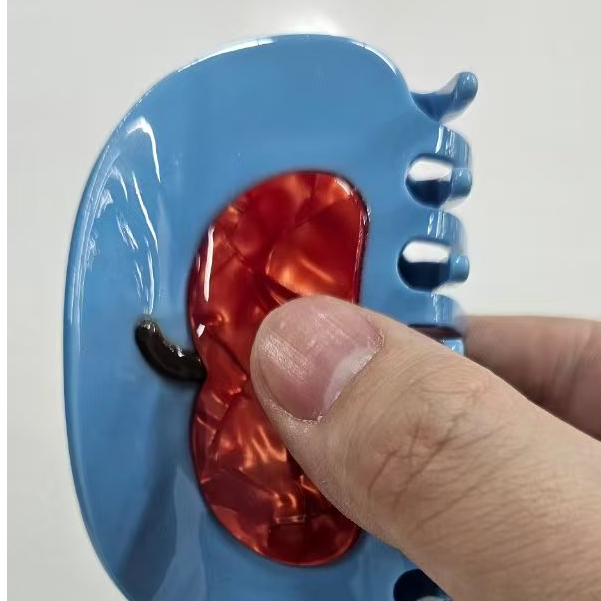 鲨鱼苹果发夹化妆包包