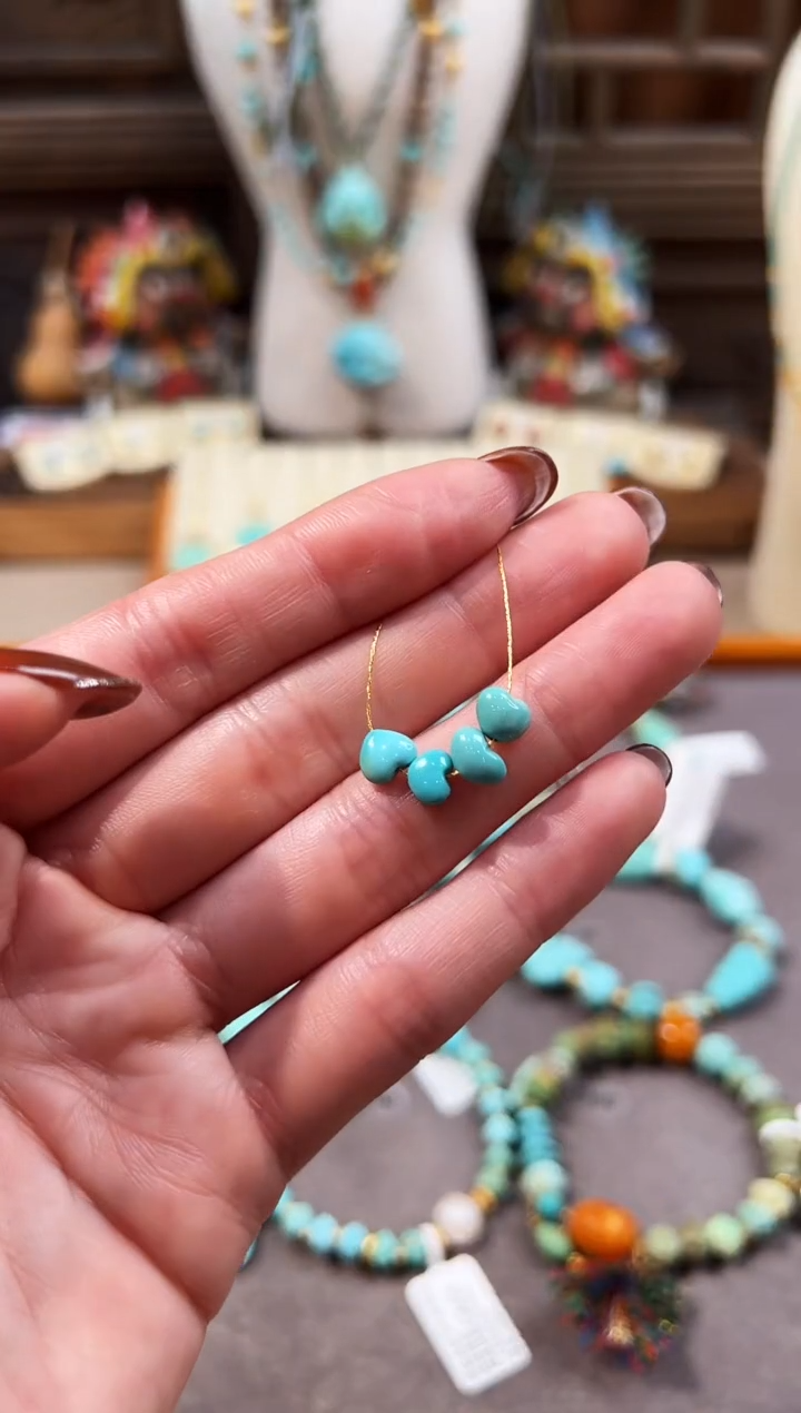 未镶嵌绿松石配饰爱心