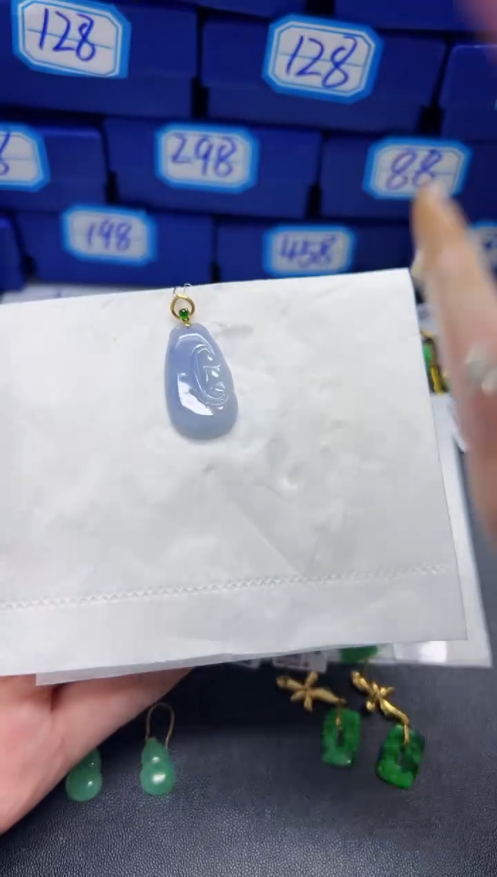 【闪购商品】翡翠颈饰18K金镶嵌Y缅料A货/支持复检/一件