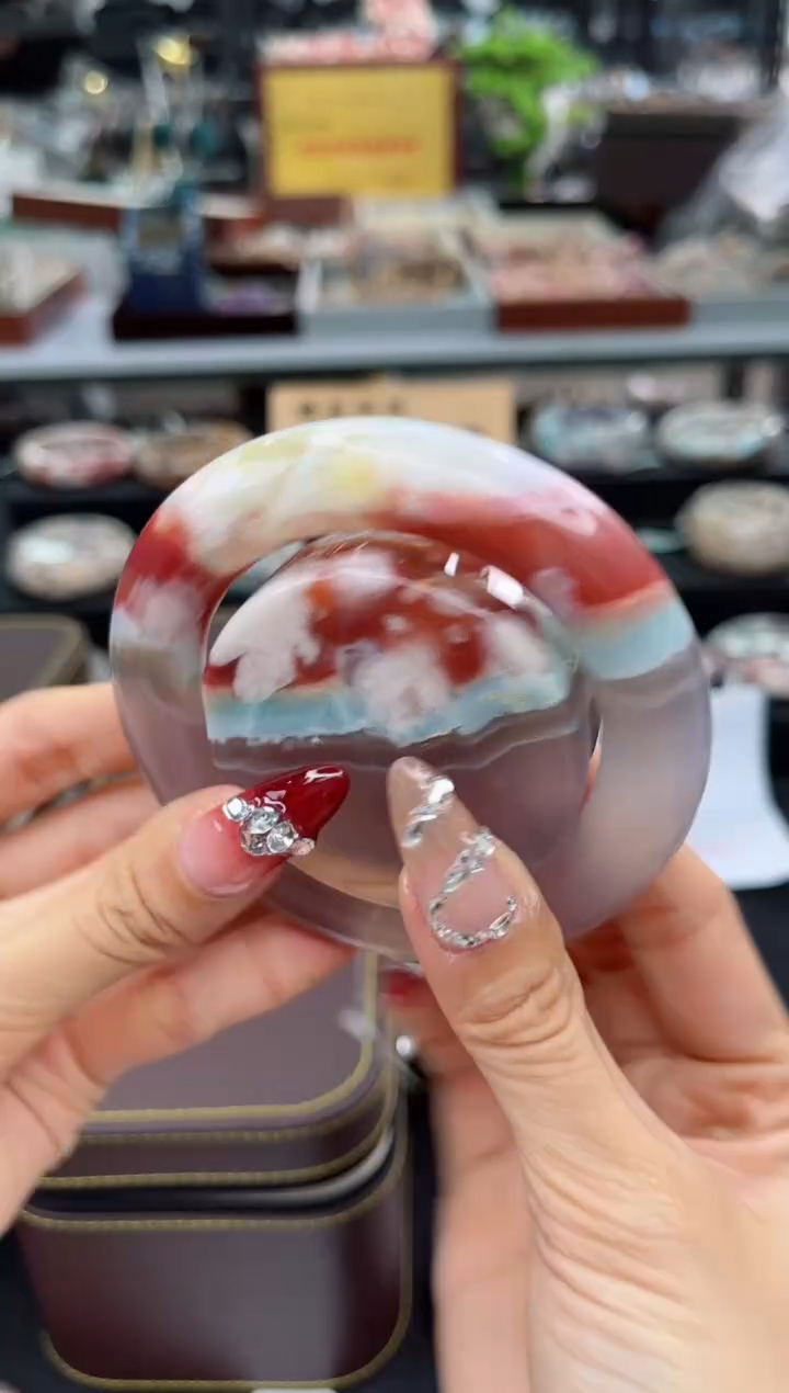 【闪购商品】石英质玉手镯未镶嵌57圈口（赠品镯心）6S8172