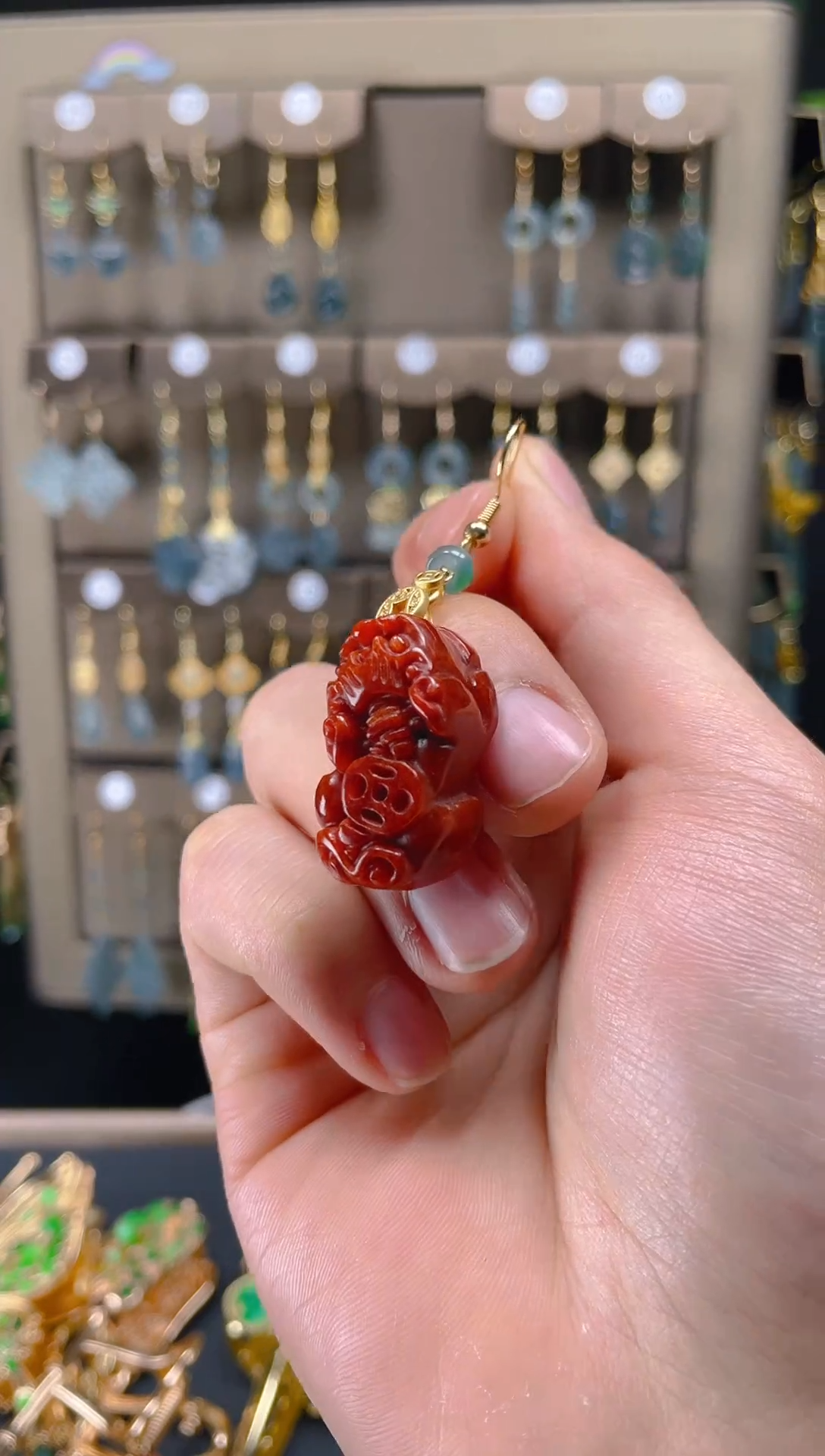 【闪购商品】翡翠耳饰合金0111翡翠饰品一个