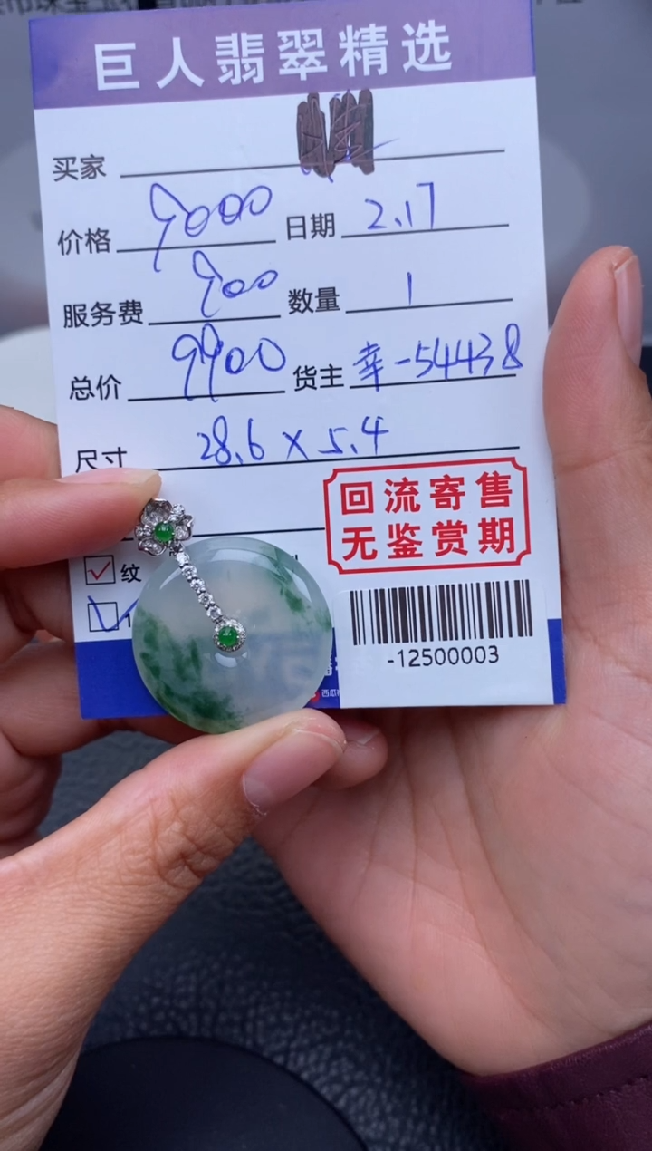 【闪购商品】翡翠颈饰18K金镶嵌多人-12500003