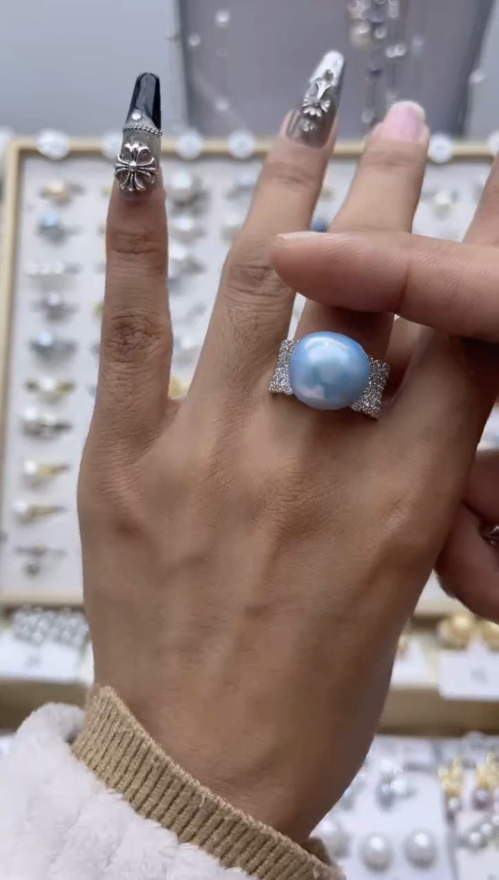 【闪购商品】淡水珍珠戒指合金28