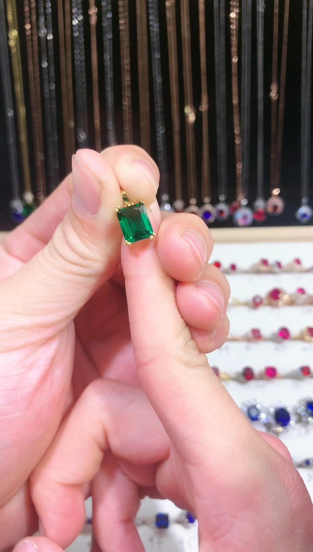 【闪购商品】透辉石吊坠银S925镶嵌11111