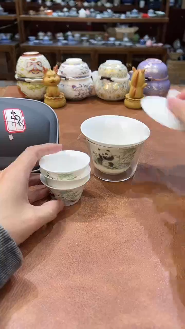 真的很便宜会开片的旅行茶具