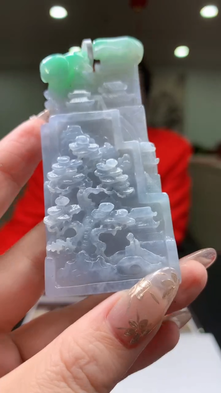 【闪购商品】定制翡翠未镶嵌8018yx-毛货挂件42