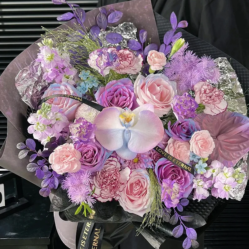 温柔紫色韵味【紫玫瑰系列花束】送朋友恋人闺蜜长辈节日礼物生日鲜花生日仪式感鲜花礼物手捧花小时达同城配送