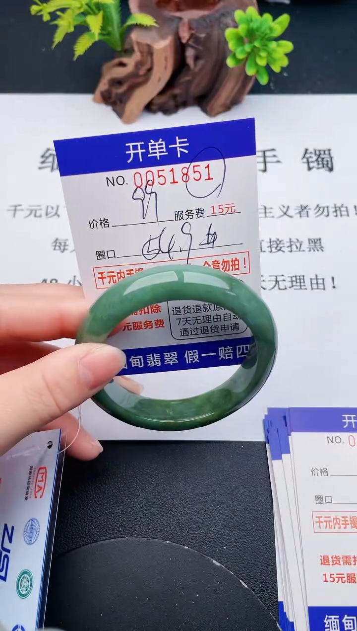 【闪购商品】翡翠手镯未镶嵌51天然翡翠A货
