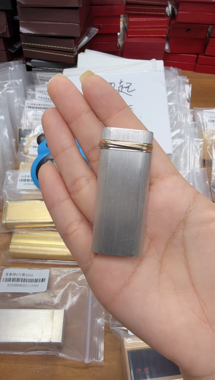 纯铜小*蛇卡家银色短款三色环