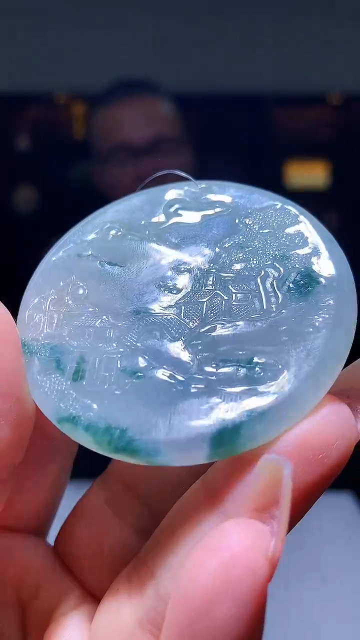 【闪购商品】定制翡翠未镶嵌1057xx-毛货挂件24