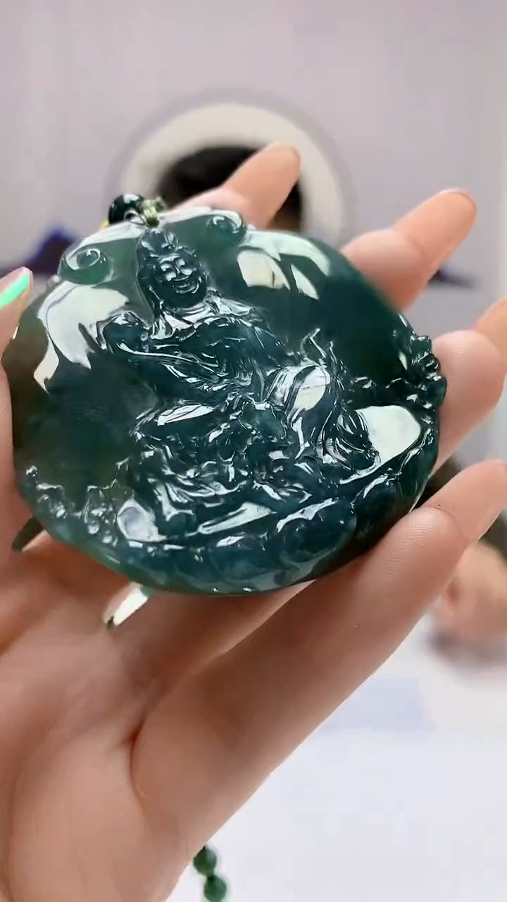 【闪购商品】定制翡翠未镶嵌5152DD-毛货挂件104