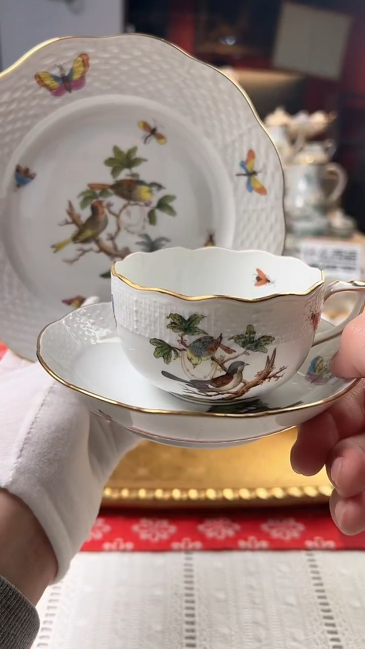 【闪购商品】瓷片赫伦罗柴茶杯碟盘