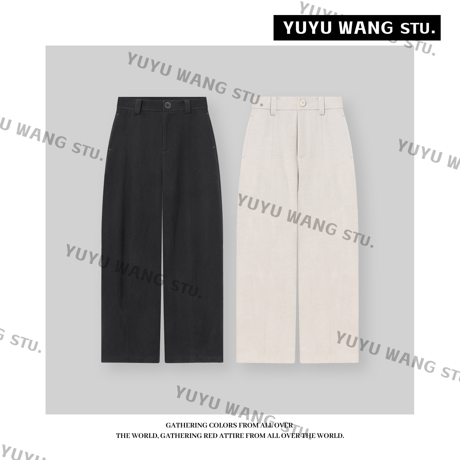 YUYU WANG【墨色】裤子RB2SDRZ3137