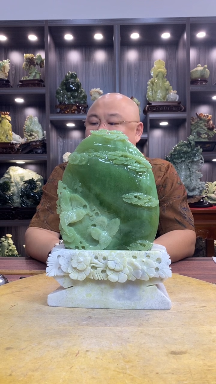 玉用****7 玉岫岩料手工雕刻摆件居家装饰送礼一物一图