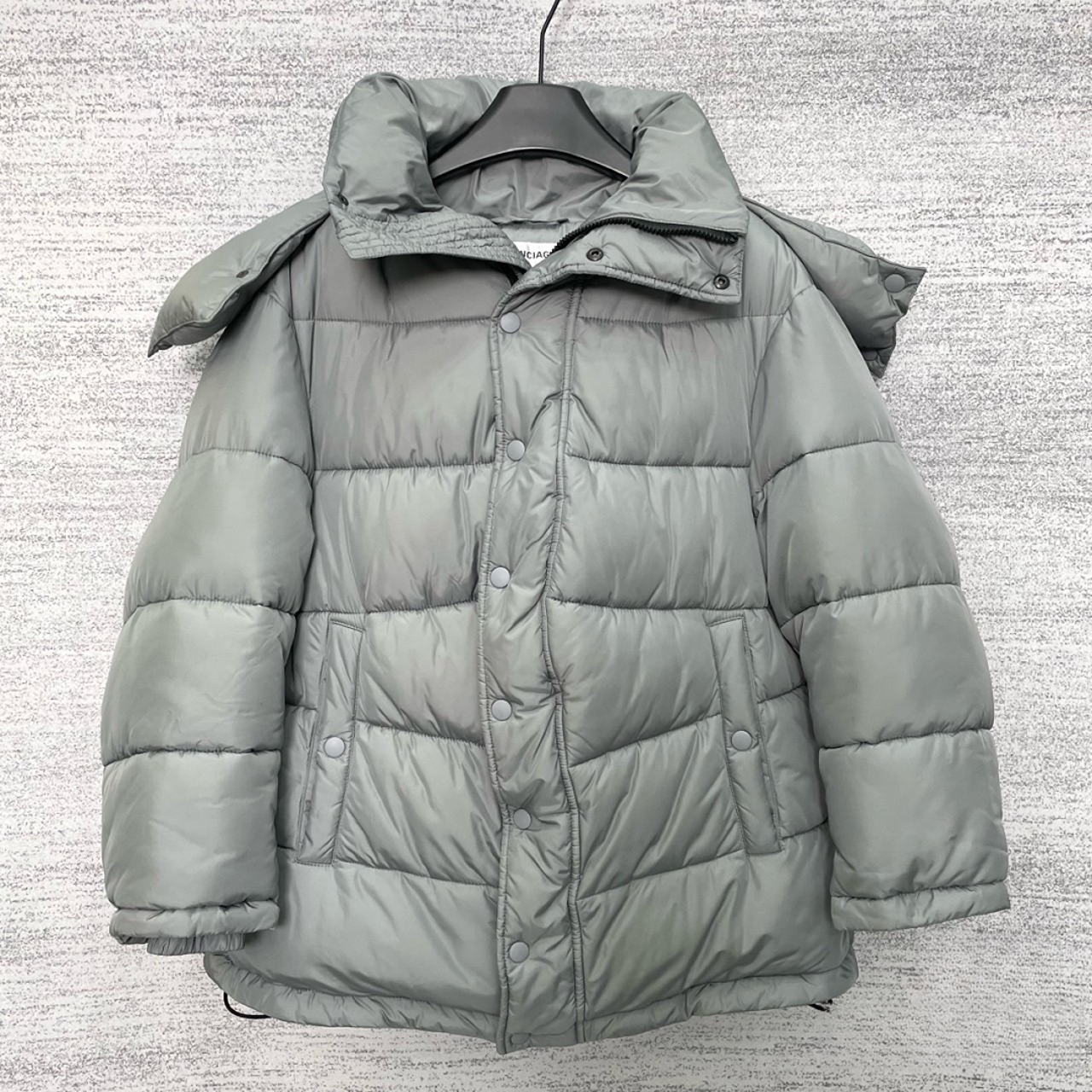 99新 巴黎世家潘郝帅严选丨灰色棉服外套34码00524